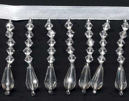 clear decor beaded trim