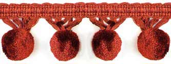 cranberry pompom trim