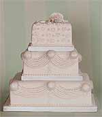white wedding cake