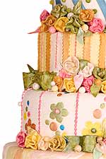 bright colors wedding cake idea