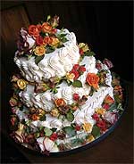Multi Colored Wedding Cake Design