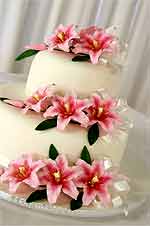Wedding Cake with Flowers