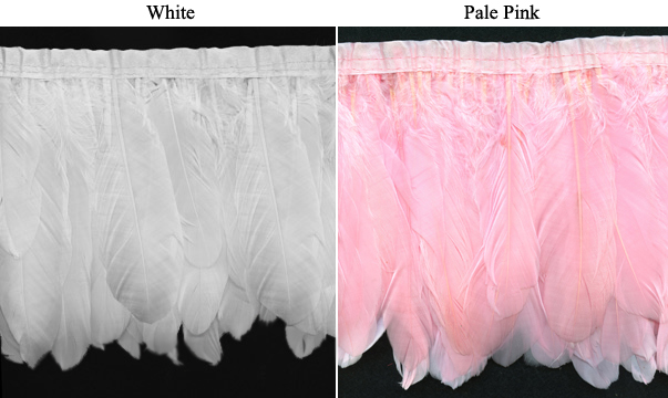 white feather fringe trim