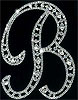 B cake topper