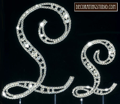 CAKE TOPPER MONOGRAM LETTER L