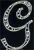 G Bling monogram cake topper