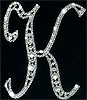 K monogram cake topper