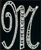M monogram wedding cake topper