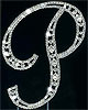 P cake topper initial