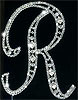 R cake topper
