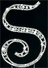 S monogram cake topper with bling