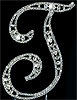 T rhinestone cake topper