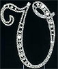 V crystal cake topper