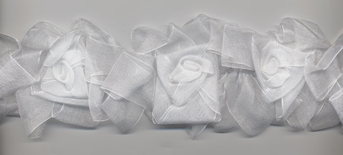 white organza flower trim