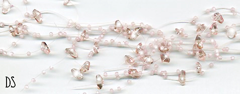 beaded garland pink
