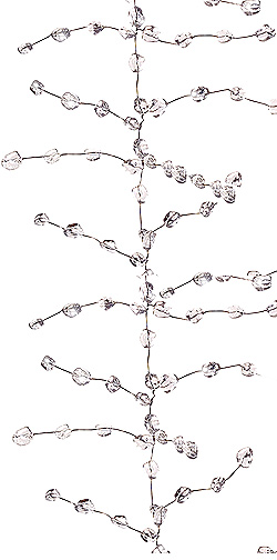 crystal clear beaded wire garland