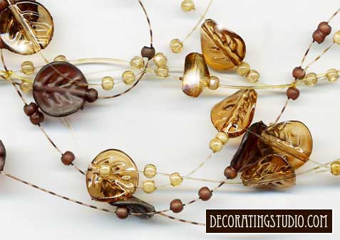 Amber Leaves Beaded Garland