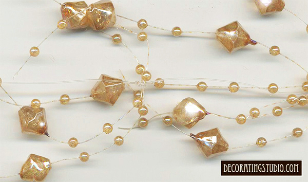 iridescet gold beaded garland