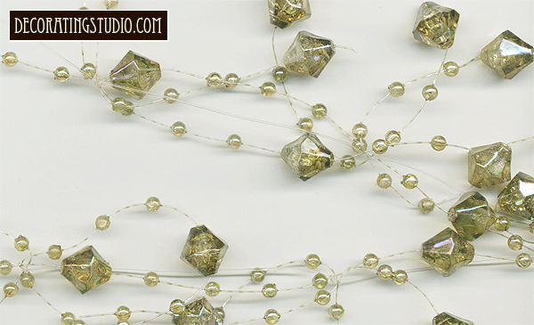 silver sage beaded garland
