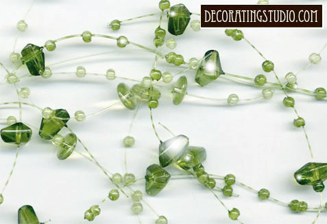 green beaded garland