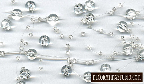 tiffany clear pearl beaded garland