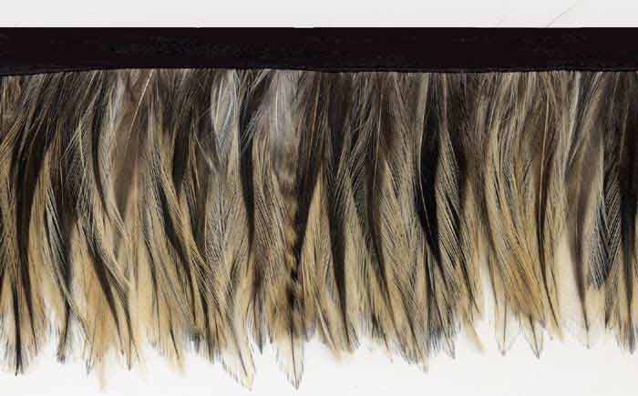 feathered beige feather trim