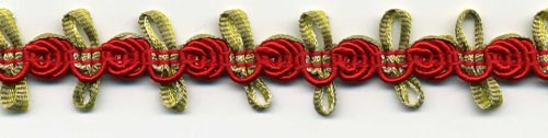 red rose braid trim