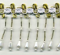 white roses and beads