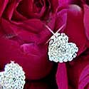 rhinestone heart cake picks