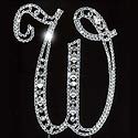 crystal monogram wedding cake toppers