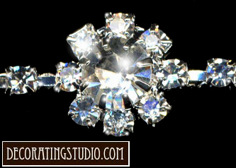 rhinestone flower chain