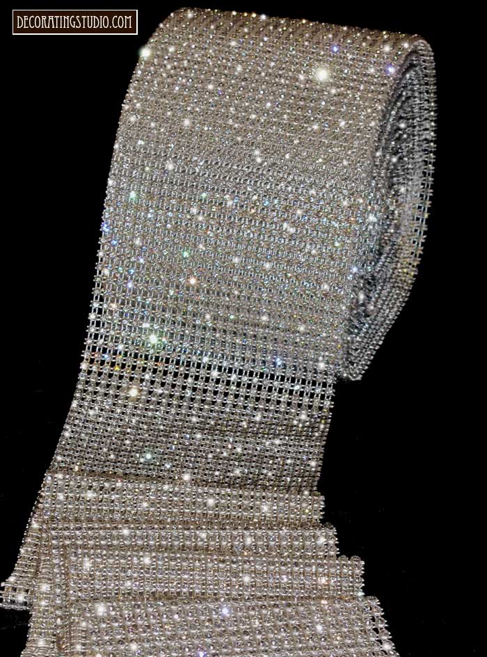 rows of rhinestone trim detail