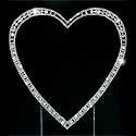 crystal heart wedding cake topper