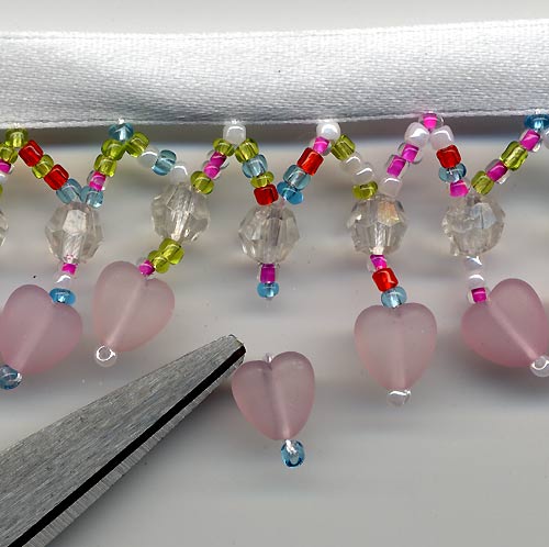 cutting beaded trim step 1