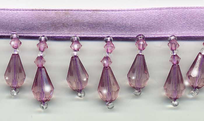 lavender lilacs beaded trim