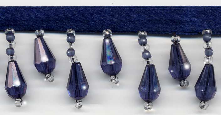 crystal clear beaded fringe trim