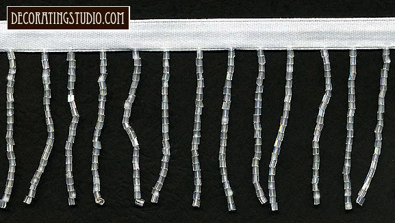 moonbeams iridescent bugle bead fringe