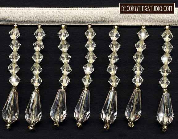 ivory decor beaded fringe