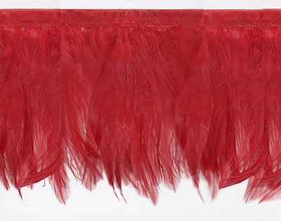 Red Las Vegas Feather Trim