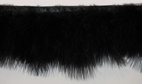 black marabou feather trimming