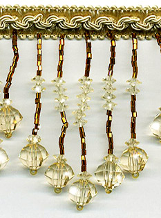 notting hill golden beaded trim fringe