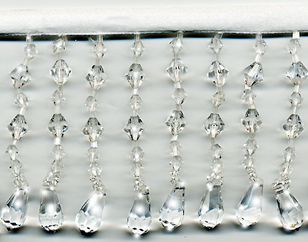 diamond teardrop beaded fringe