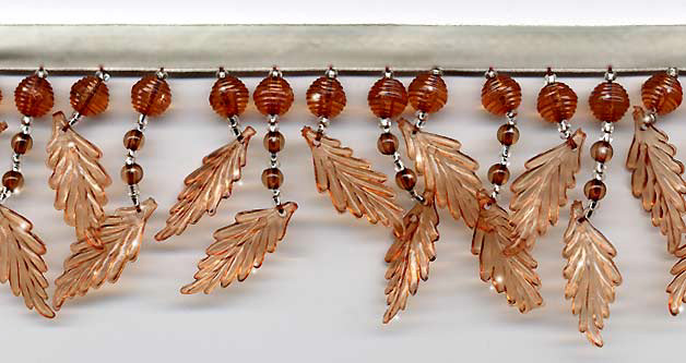 autumn leaves beaded trim