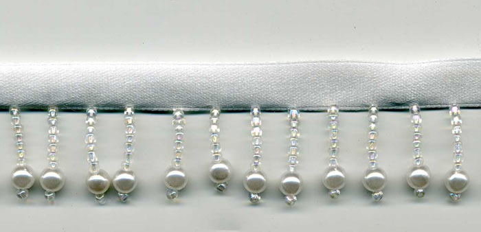 white pearl fringe trim
