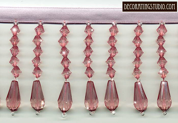 pink decor beaded fringe