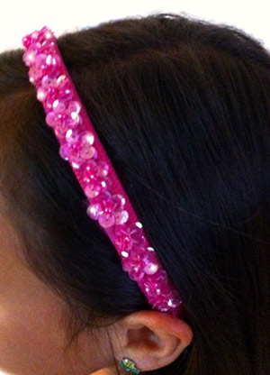 sequin flower headband