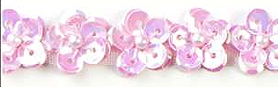 light pink sequin flower trim