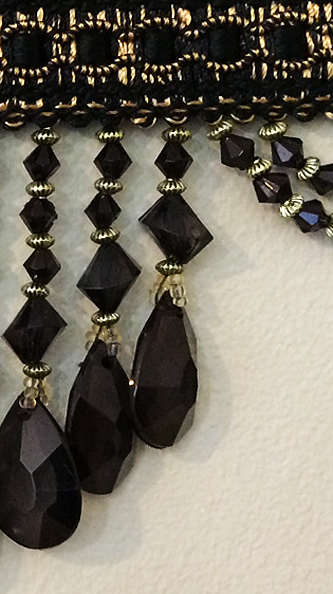 Venice Crystal Beaded Fringe Trim Detail