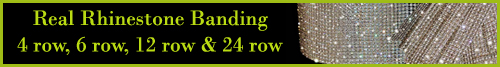 rows of rhinestone cake banding