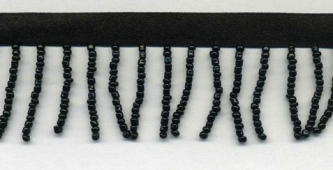 Black Beadette Fringe - Yard(s)